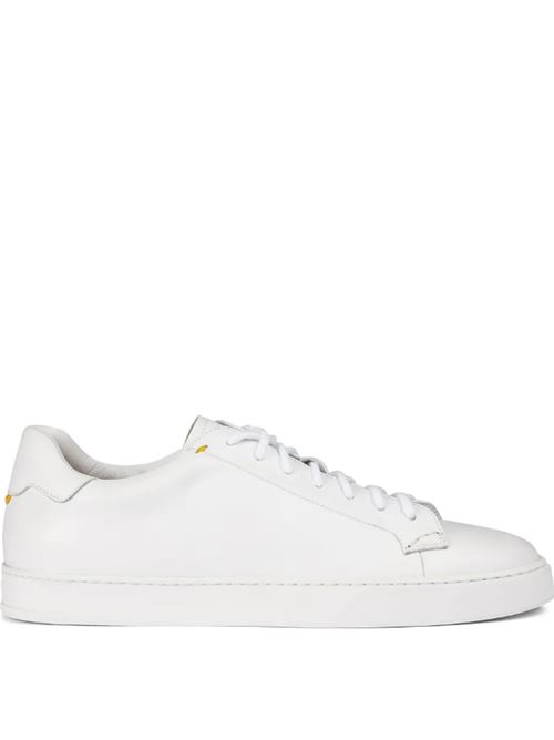 SNEAKER IN PELLE DOUCALS | DU3422SPENUV214IW00CHIFFON BIANCO/F.DO BIANCO